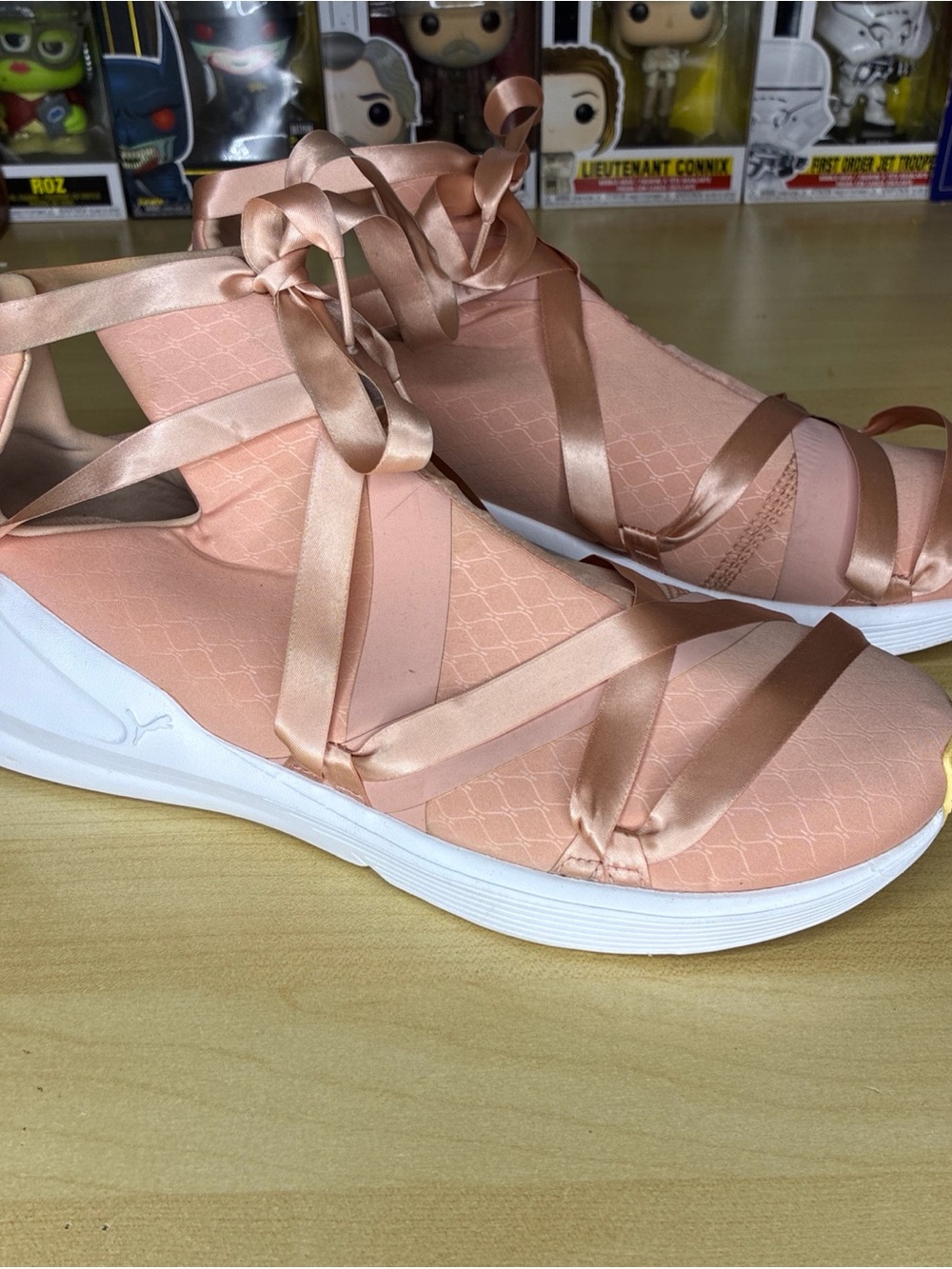 Puma Women's Fierce Rope Satin EP Shoes Peach Beige Size 10 USED
